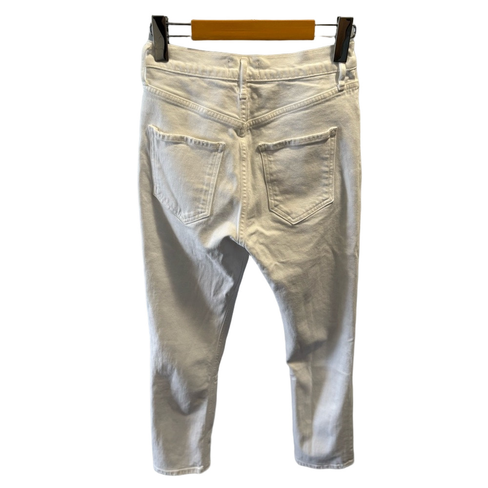 AGOLDE RILEY High Rise Straight White Crop Jean 24  Button Fly Contemporary - Picture 4 of 14